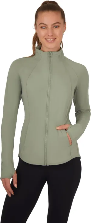 Yogalicious Womens Ultra Soft Lightweight Full Zip Yoga Jacket with Pockets