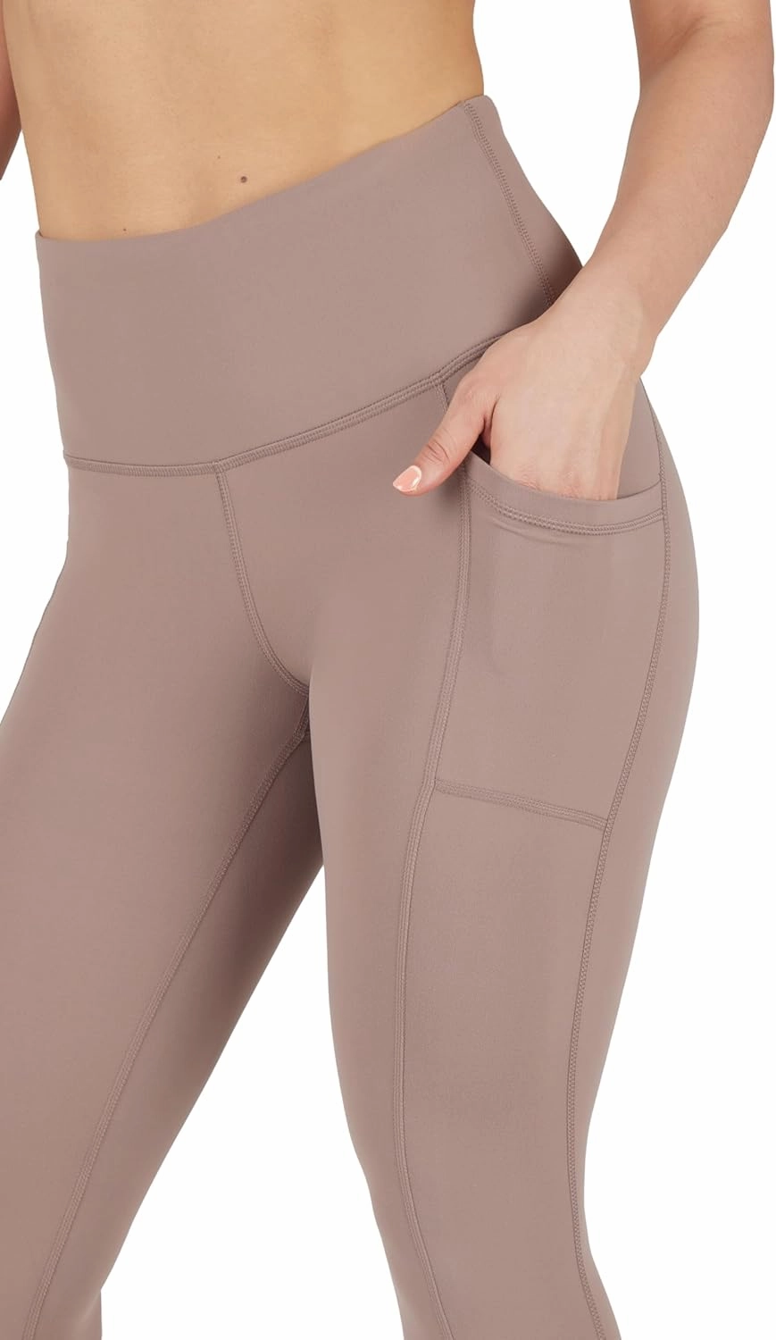 Yogalicious High Waist Ultra Soft 7/8 Ankle Length Leggings with Pockets for Women