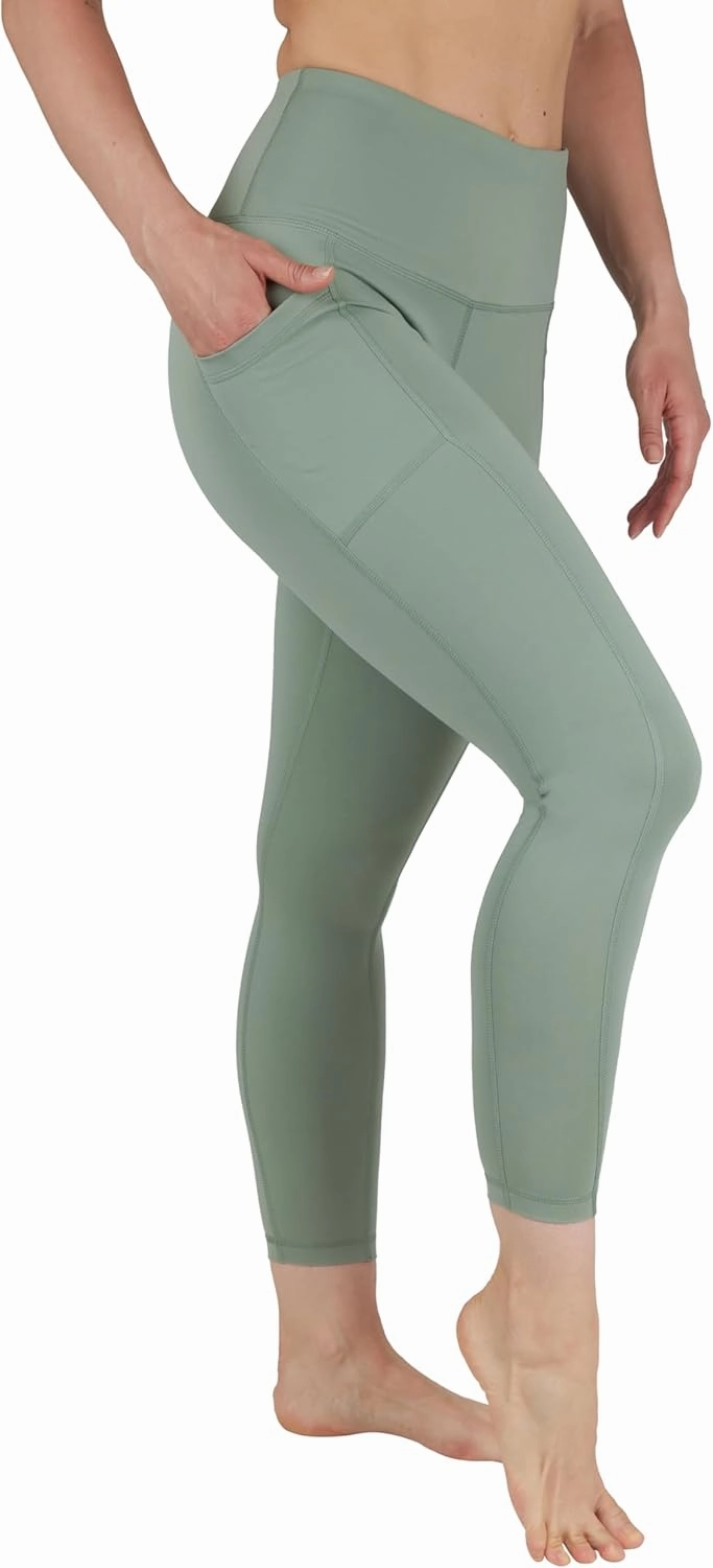 Yogalicious High Waist Ultra Soft 7/8 Ankle Length Leggings with Pockets for Women