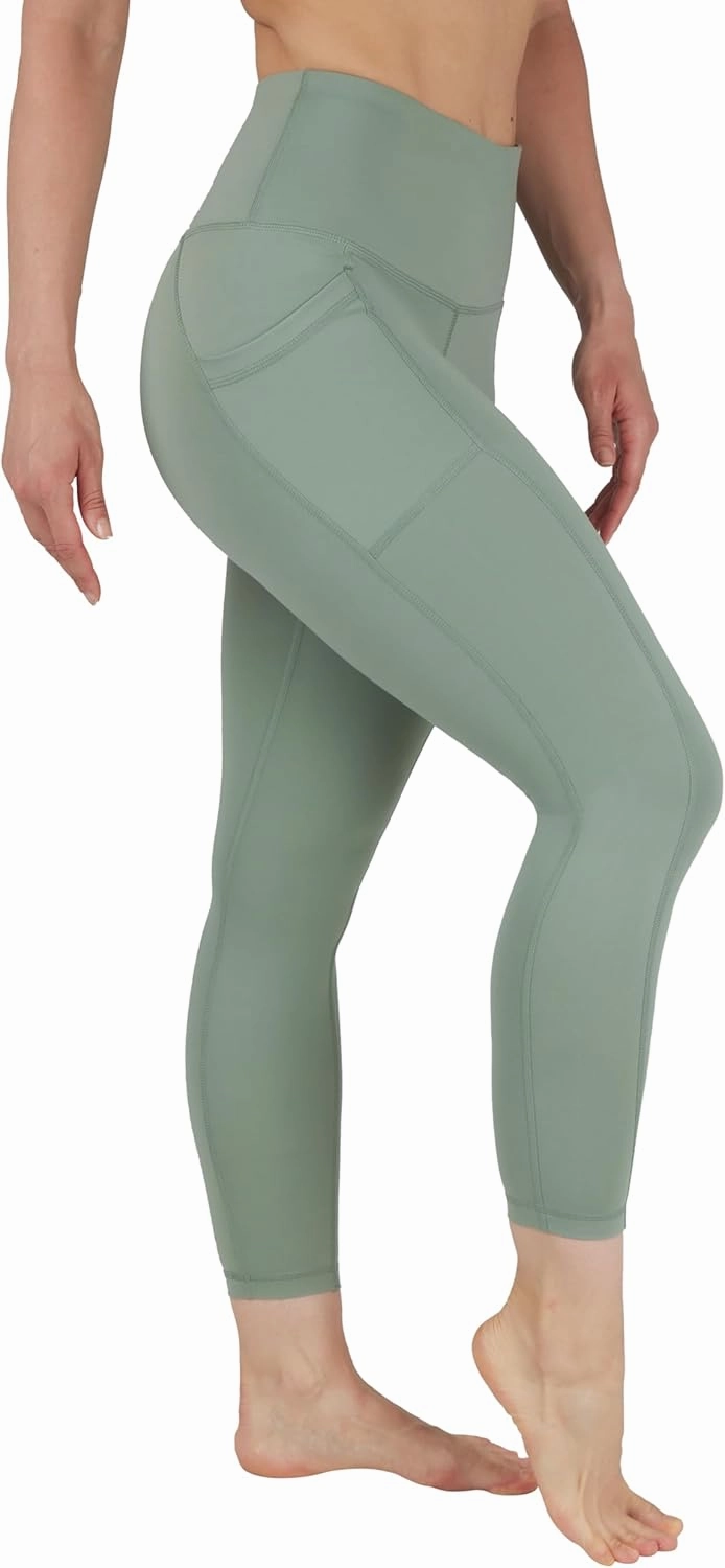 Yogalicious High Waist Ultra Soft 7/8 Ankle Length Leggings with Pockets for Women