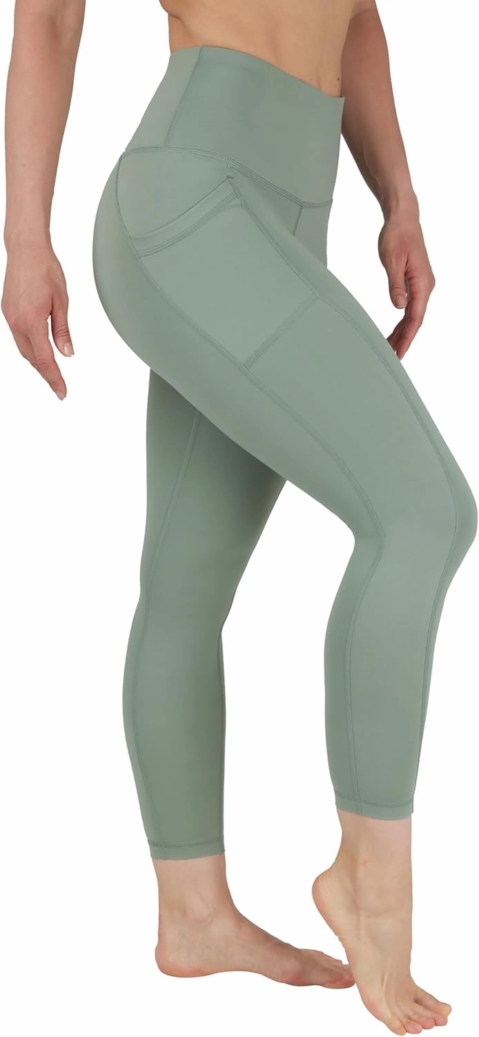 Yogalicious High Waist Ultra Soft 7/8 Ankle Length Leggings with Pockets for Women