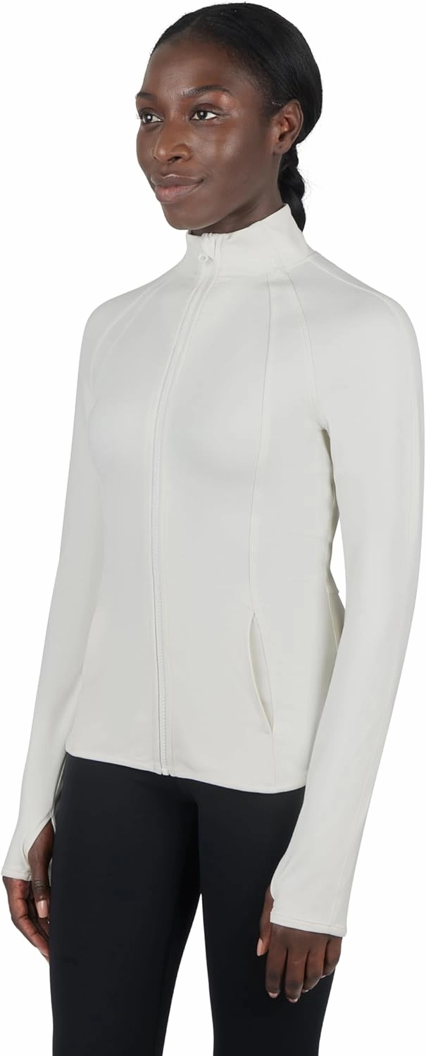Yogalicious Womens Ultra Soft Lightweight Full Zip Yoga Jacket with Pockets