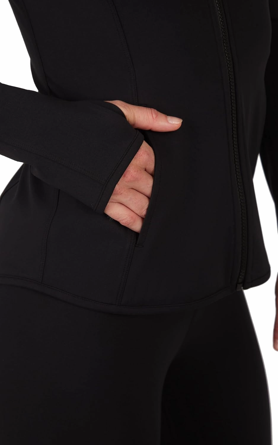 Yogalicious Womens Ultra Soft Lightweight Full Zip Yoga Jacket with Pockets