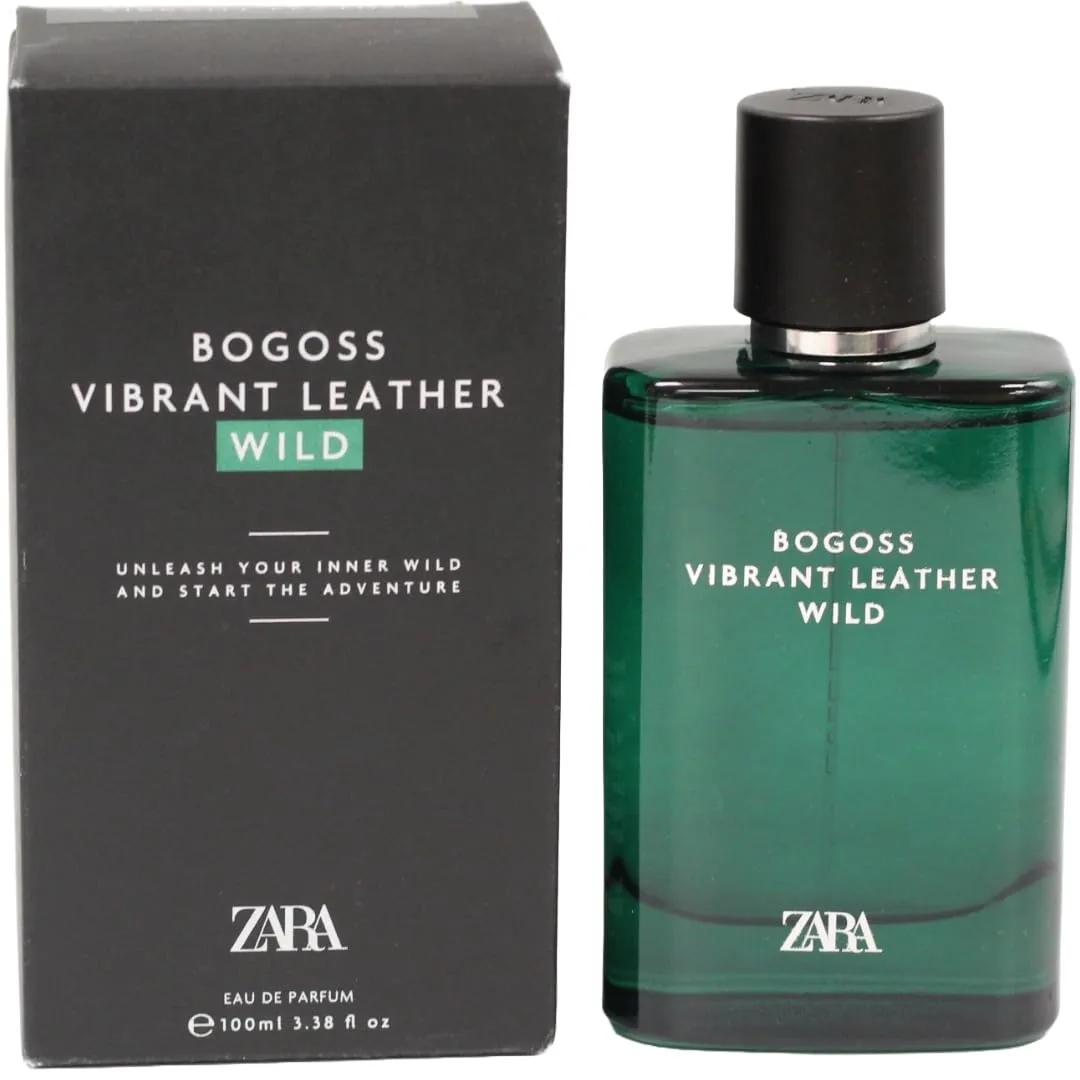 Zara Bogoss Vibrant Leather Wild Cologne for Men EDP 100 ML (3.38 FL OZ)