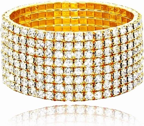 Zealmer Sparkle Multicolor Rhinestone Stackable Stretch Bracelets for Women