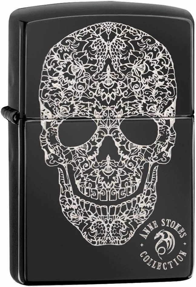 Zippo Anne Stokes Laser Fancy Fill Skull Design Pocket Lighter