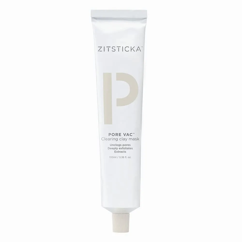 ZitSticka PORE VAC, Acid-Rich Clay Mask To Vacuum Pores   Smooth Texture | Derm-Backed (100 ml)