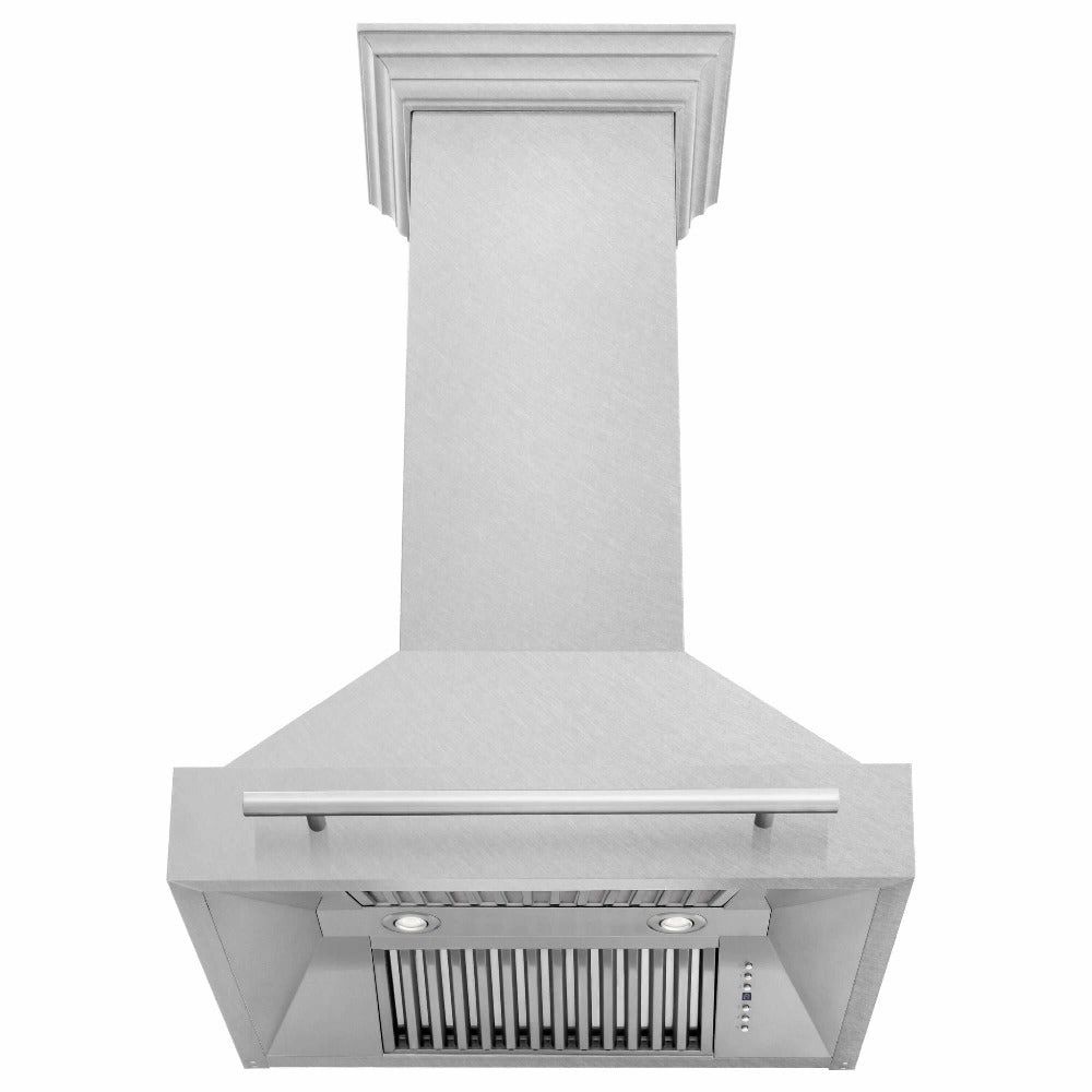 ZLINE 30 in. Fingerprint Resistant Stainless Steel Range Hood with Color Shell Options (8654SNX-30)